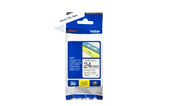 Brother TZe-251 Black on White (24mm) Tapes