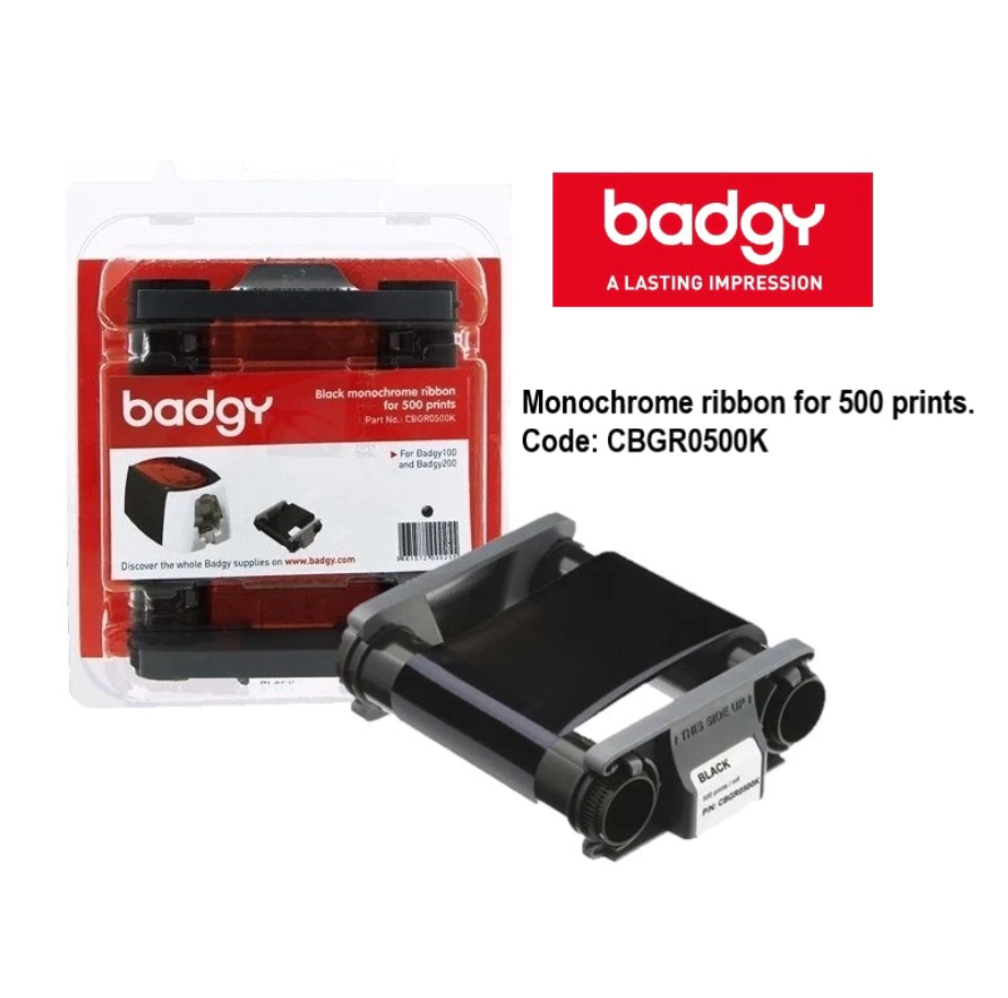 BADGY 100/200 BLACK RIBBON CBGR0500K (MONOCHROME RIBBON)