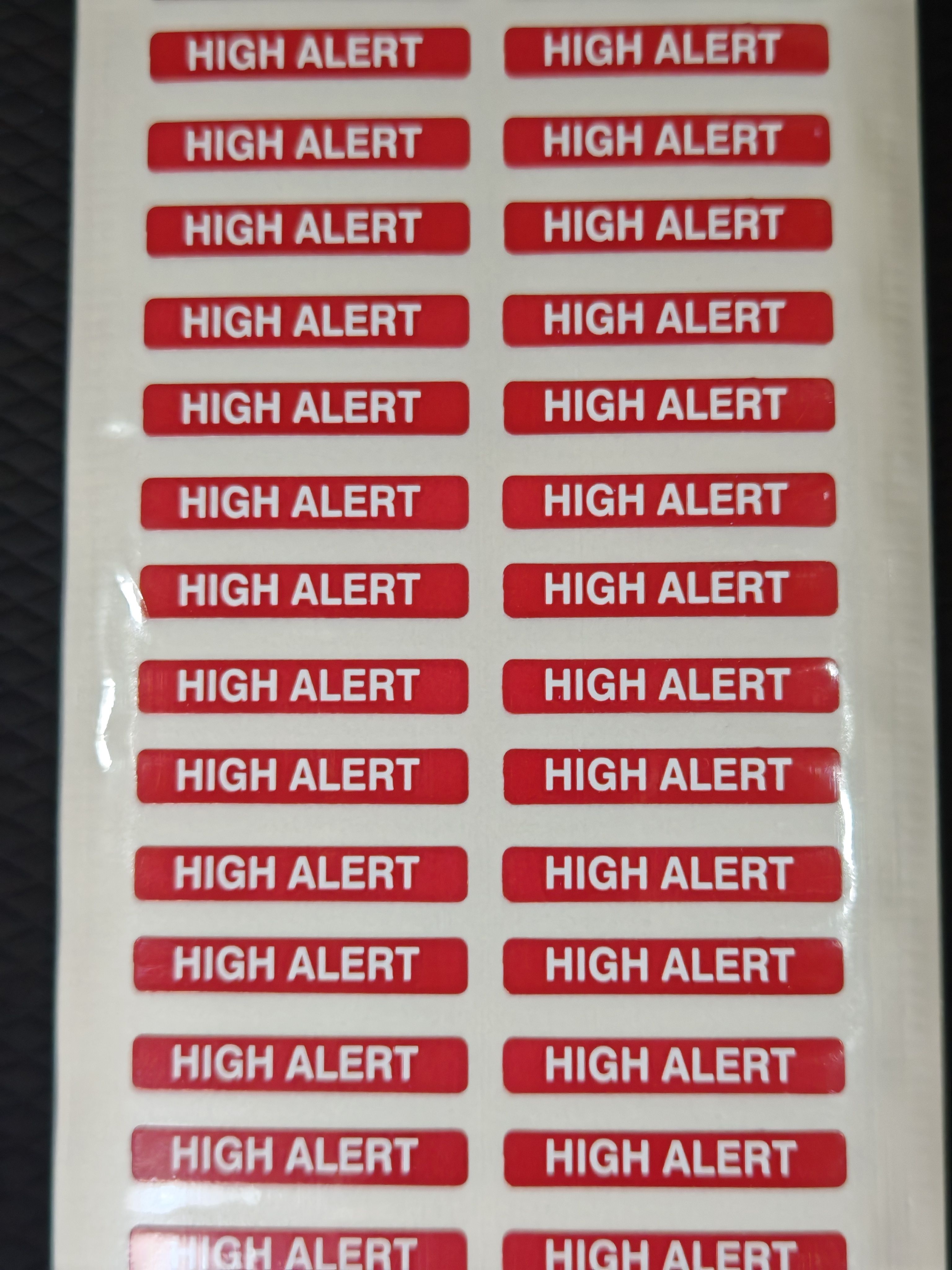 HIGH ALERT STICKER 20K PIECES