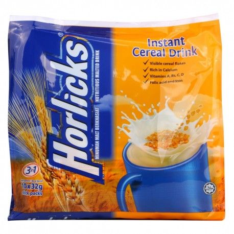 Horlicks Malted Drink 3in1 Cereal pack 10 x 32g
