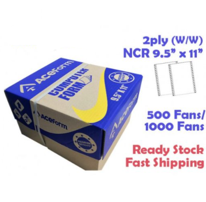 Ace Form 9.5" x 11" 3-Ply NCR Blank Computer Form