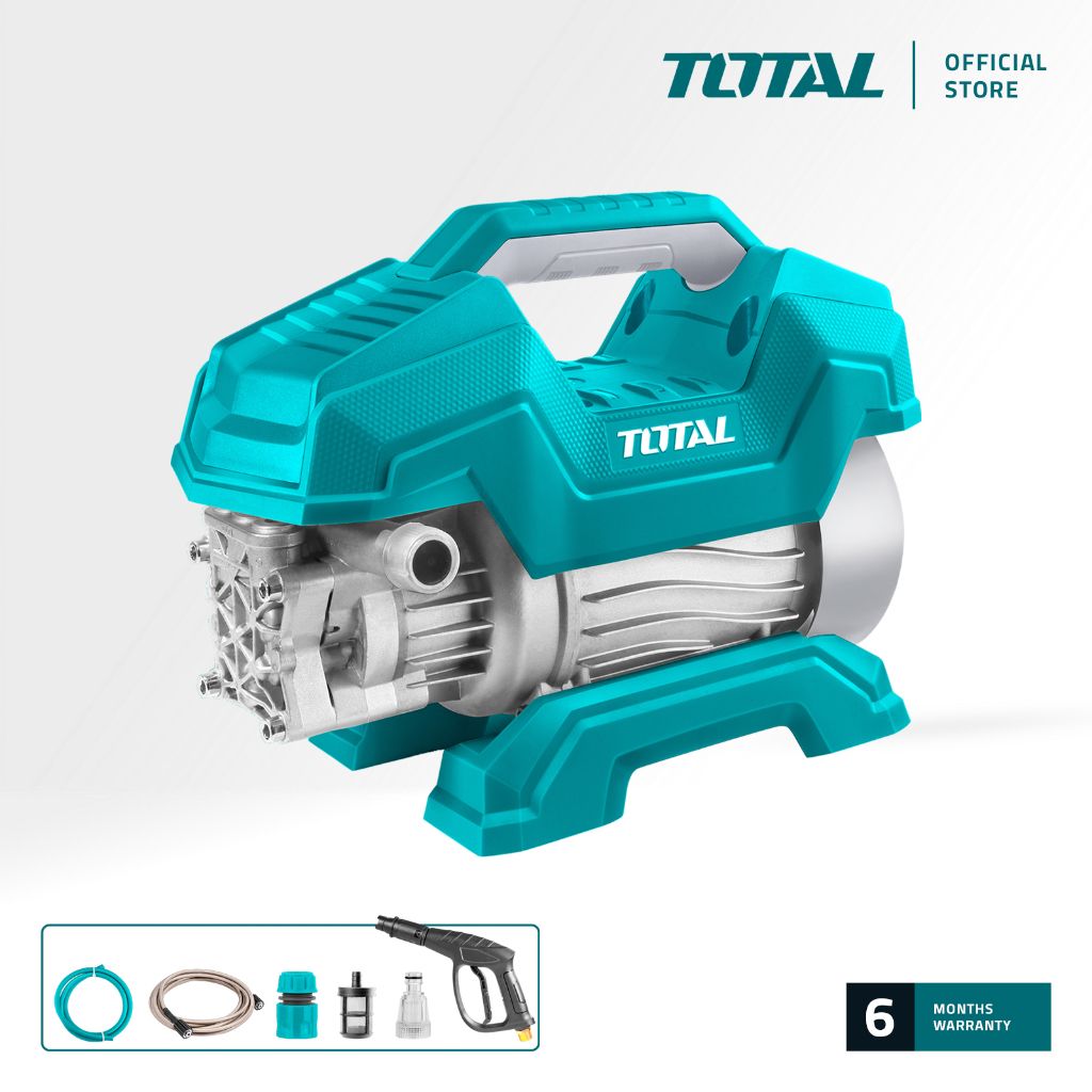 TOTAL HIGH PRESSURE WASHER COPPER WIRE INDUCTION MOTOR (6.5L/MIN/80 BAR/1160 PSI/1300W) TGT11216