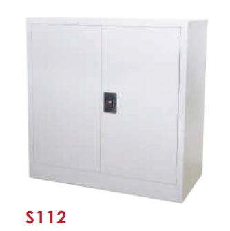 STERLING S112 HALF HEIGHT CUPBOARD WITH STEEL SWINGING DOOR C/W 1 ADJUSTABLE SHELVE