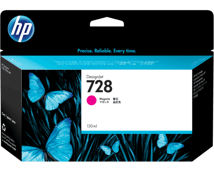 Genuine Malaysia HP Warranty - HP 728 Magenta 300ml Ink Catridge
