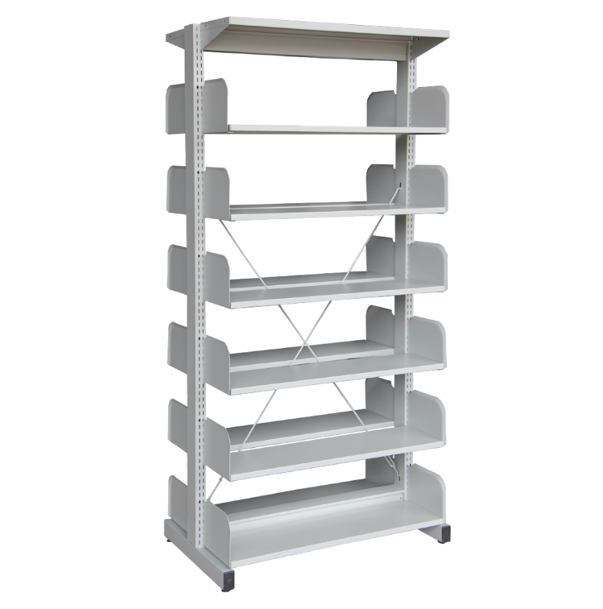 STERLING LIBRARY RACK DOUBLE SIDED WITHOUT SIDE PANEL - 6 LEVEL (S326W)