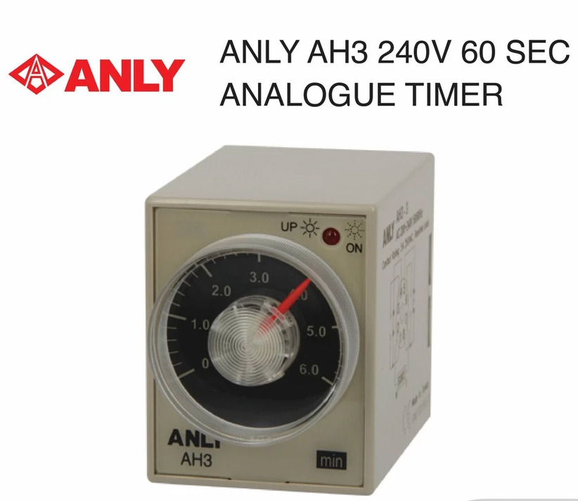 ANLY AH3 240V SINGLE RANGE ANALOGUE TIMER - 60 SECONDS