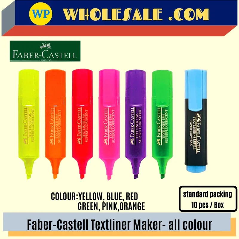 FABER CASTELL HIGHLIGHTER MARKER-ALL COLOUR / Faber Castell / TEXTLINER / highlighter / Marker / Faber Castell Highlighter Marker