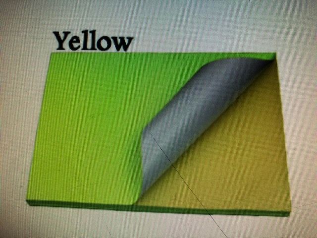 QS A4 Fluorescent Color Sticker Yellow 100sht
