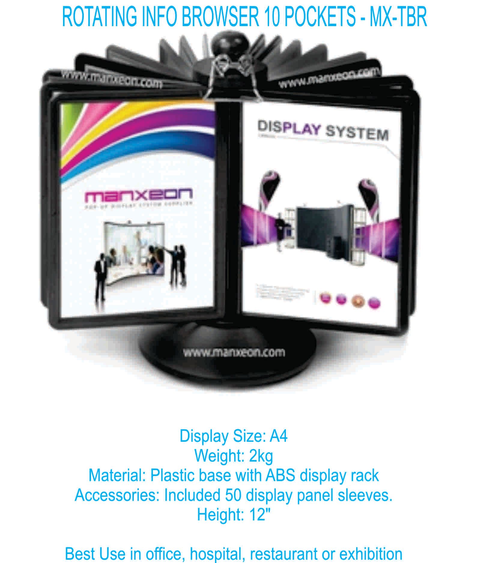 FLIP FLOP ROTATING INFO BROWSER 10 POCKETS