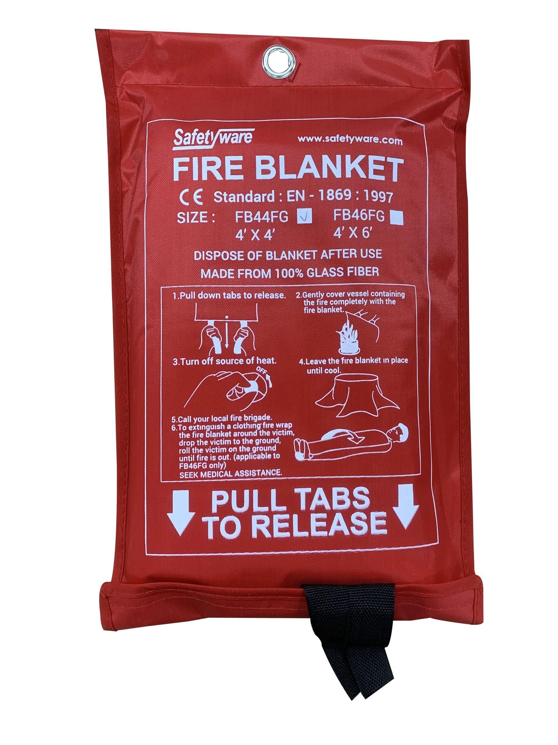 SAFETYWARE FIRE BLANKET / FB46FG SIZE: (4ft x 6 ft)