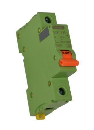 1 Phase 3 Amp 80kA 8/20 Circuit Breaker for products 100kA and under SCB1-3-80
