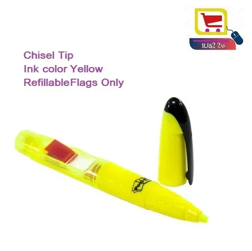 3M 689HLES Post-it Flag Highlighter Yellow / 3M HIGHLIGHTER RTSB