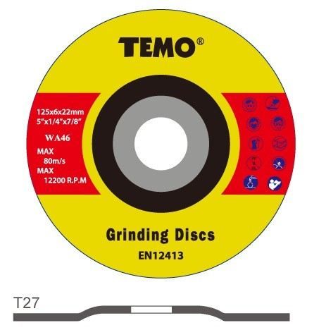 Temo 125*6*22mm Reinforced Resin Grinding Disc - T27