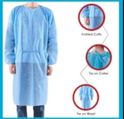- PPE7 Isolation Gown Long Sleeve PP30 GSM