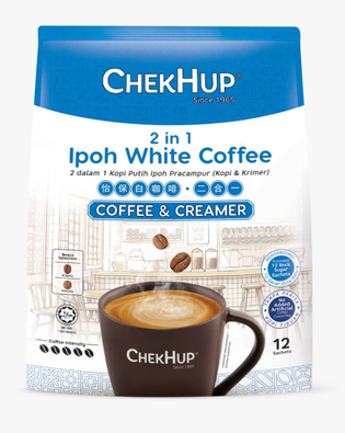 Chek Hup 2 In 1 Ipoh White Coffee (Coffee & Creamer) 12 x 30g