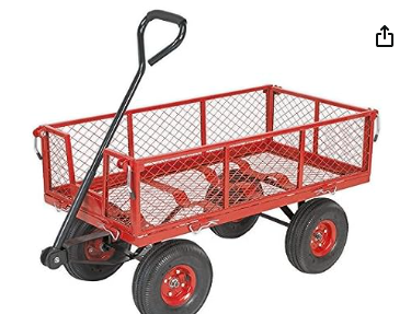 Sealey CST997 Platform Truck with Removable Sides Pneumatic Tyres, 200kg Capacity, Red