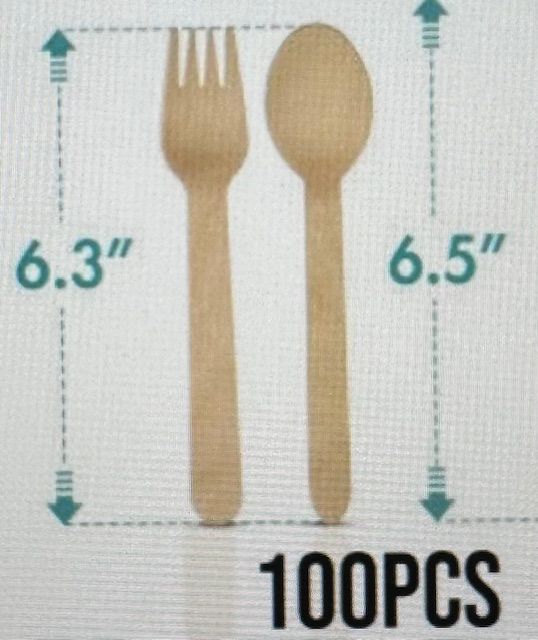 Wooden Biodegradable Cultery Spoon / 100 pcs