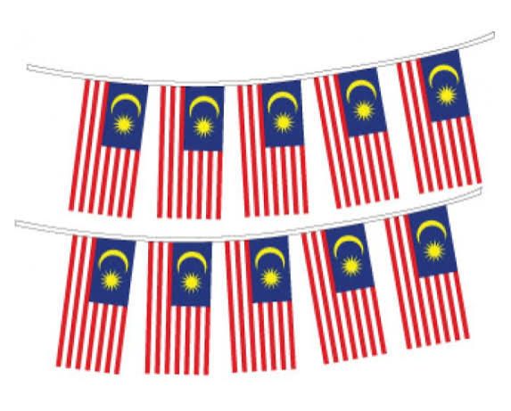 Bendera Malaysia (Banting), Saiz: 15kaki panjang (15helai) - 1set