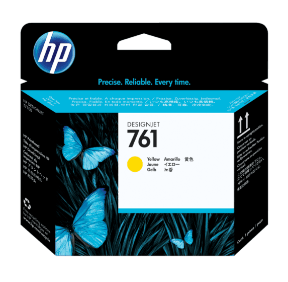 Genuine Malaysia HP Warranty - HP 761 Yellow Inkjet Printhead