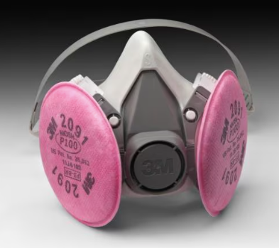 3M Half Facepiece Reusable Respirator Assembly 6191/07001(AAD), P100, Small 24 EA/Case