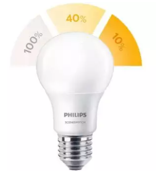 Genuine Malaysia Philips Warranty - Philips E27 SceneSwitch Brightness Change LED Bulb 9W Cool Daylight 6500K