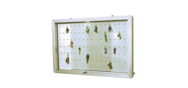 KP-290 KEY PANEL WITH SLIDING GLASS CABINET (ALUMINIUM FRAME) - 3' X 4' / KEY PANEL / PANEL / KEY CABINET / KEY PANEL WITH ALUMINIUM FRAME / SLIDING GLASS CABINET KEY PANEL / 290 KEY