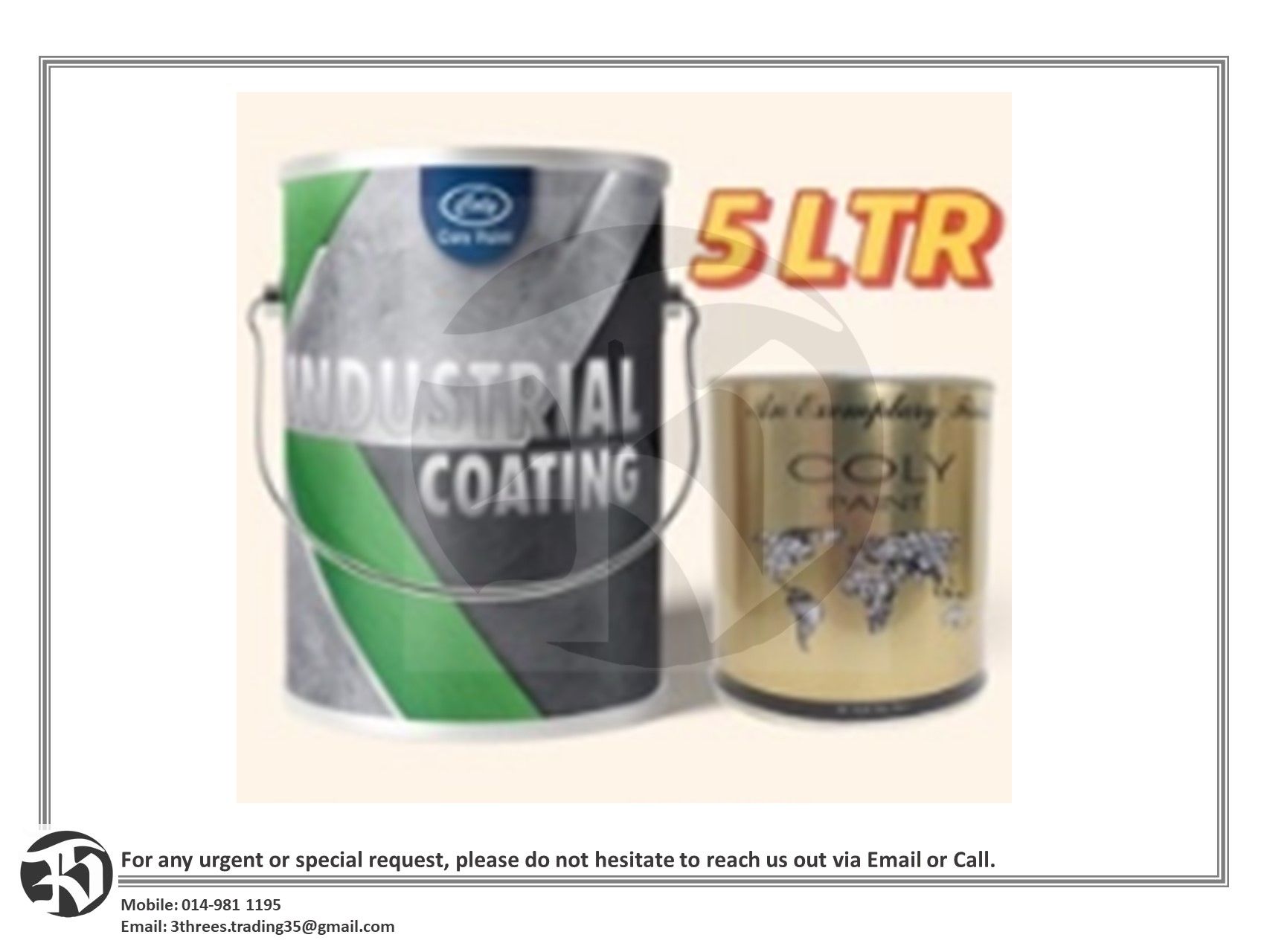 5L ANTI - SLIP EPOXY [HEAVY DUTY] PROTECTIVE & WATERPROOF COATING . Epoxy Floor Paint