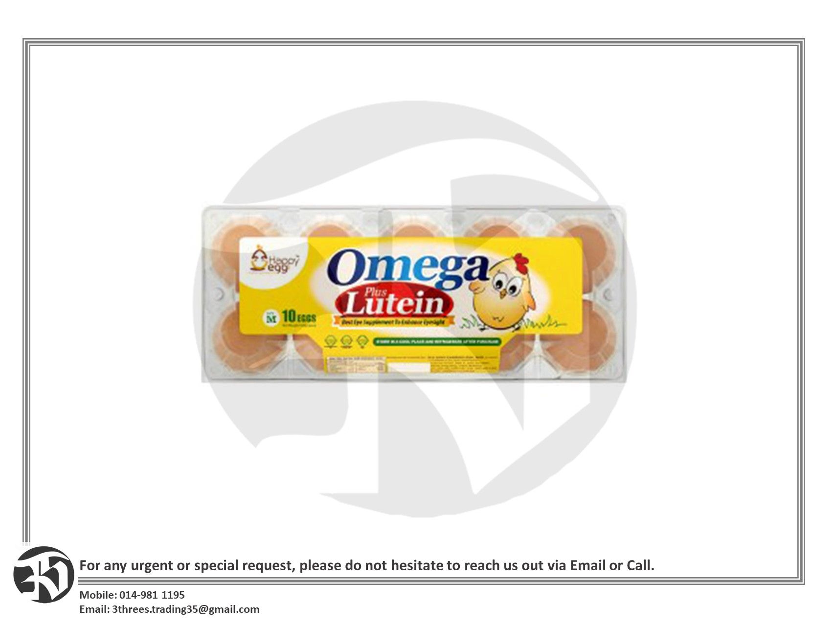 Happy Egg Omega Plus Lutein Eggs M 10pcs