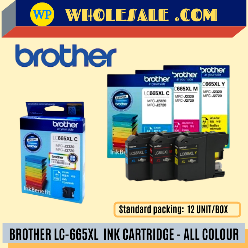BROTHER / INK CARTRIDGE / LC-665XL / ALL COLOUR / INK REFILL /