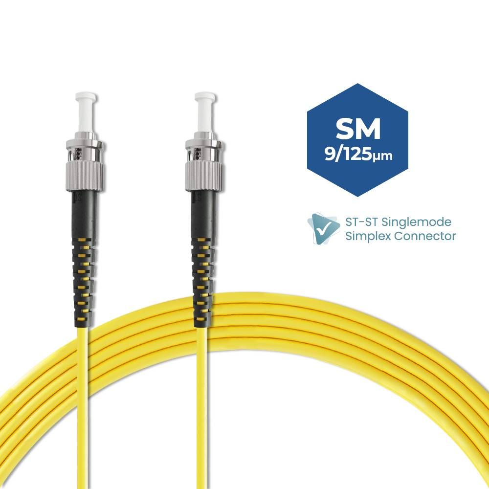 ST-ST 9/125 SINGLEMODE SIMPLEX FIBER OPTIC PATCH CABLE 3M