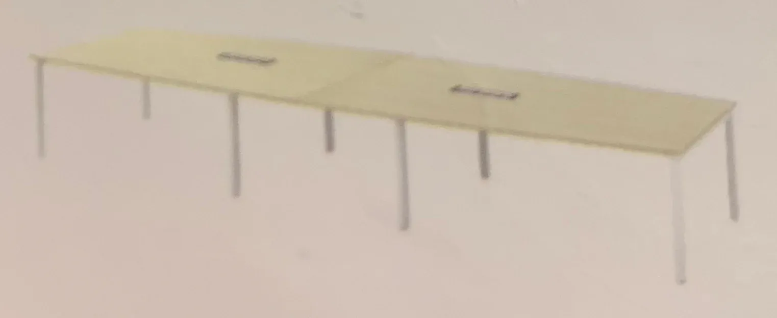 16鈥�SWISS BOAT-SHAPE CONFERENCE TABLE