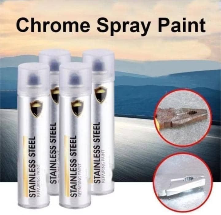 Chrome paint spray quick drying, high brightness and corrosion resistant 350ml