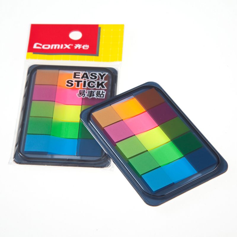 Comix D7012 Easy Tabs 12 × 44mm 5 Colors 100 Tabs
