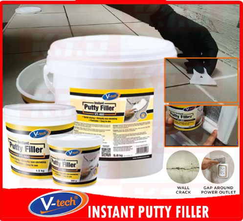 VTECH V-TECH VT-460 / WHITE INSTANT PUTTY FILLER _1.5KG 5KG