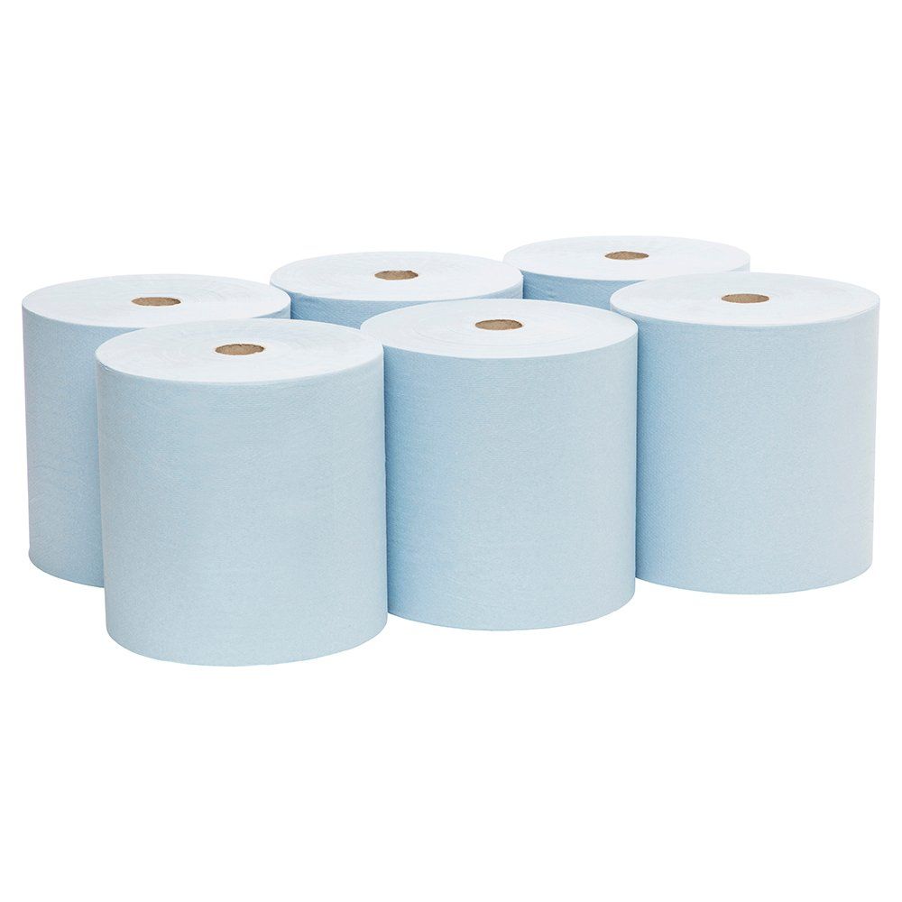 *Kimberly Clark Scott® Rolled Hand Towels 6668 - 6 x 304m blue, 1 ply rolls [6s]