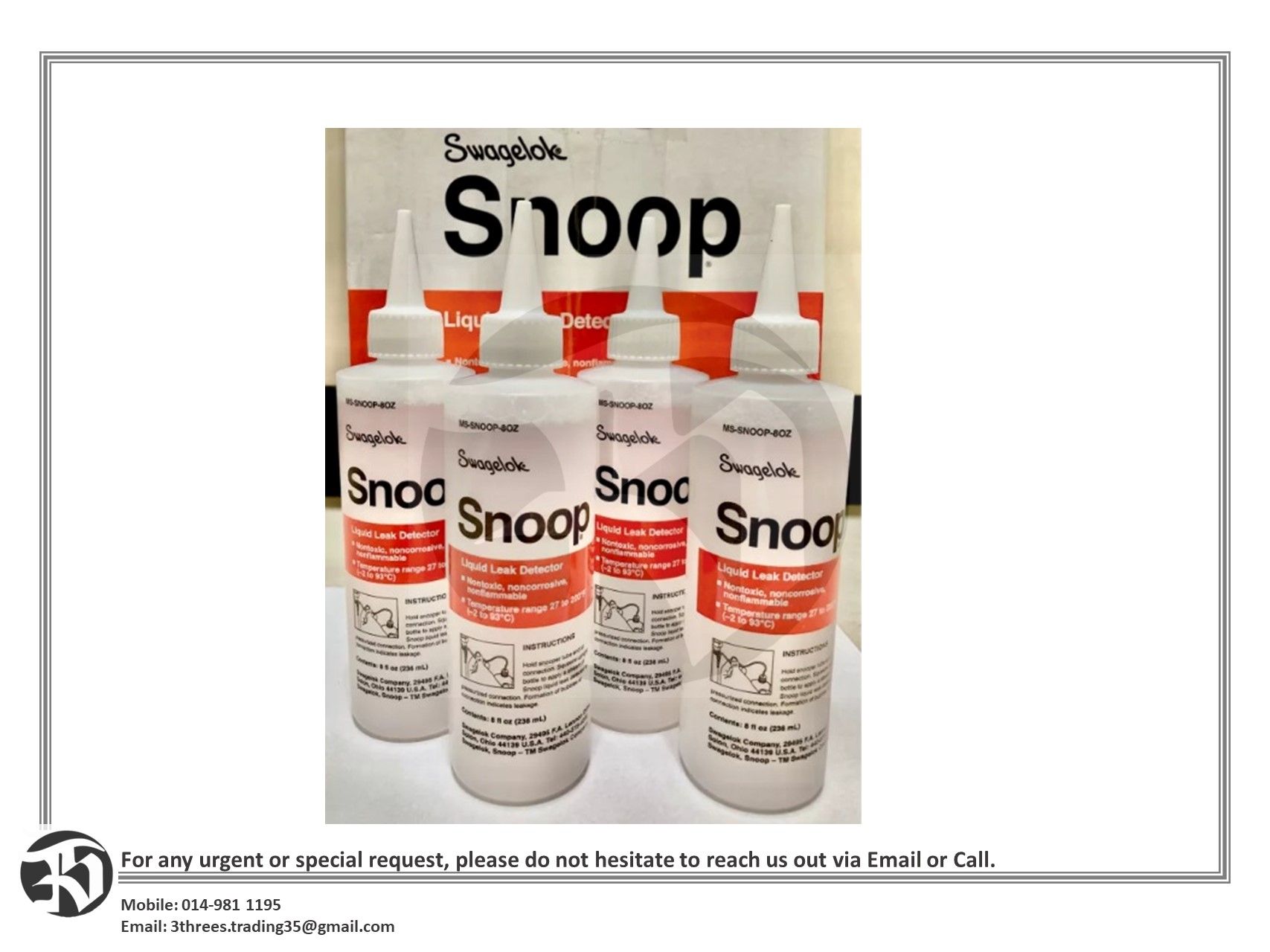 Swagelok Snoop Liquid Leak Detectors 8 oz. (236 mL)