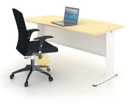 JD1875- D Shape Table c/w J Leg (1800L x 750/600D x 750H mm)