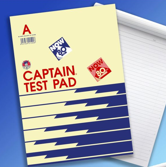 Captain A4 Top Open Test Pad 80GSM 78'S