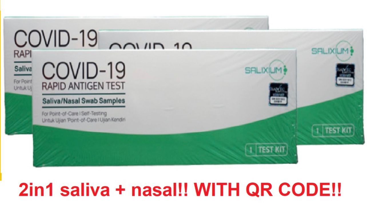 Salixium Saliva + Nasal Swab Rapid Antigen Self Test Kit 1 Box [Covid Test Kit]