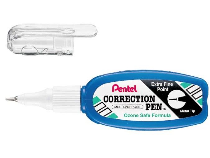PENTEL MINI BLUE METAL CORRECTION PEN ZL102-W 4.2ML - 1PC