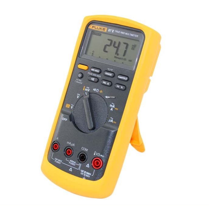 FLUKE 87V TRUE RMS DIGITAL MULTIMETER, 10A AC 1000V AC THE INDUSTRIAL STANDARD