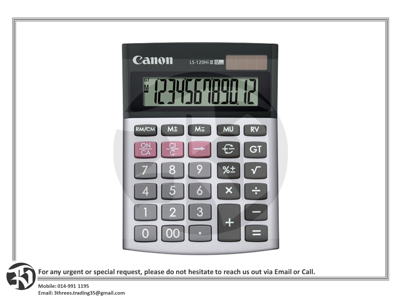 Canon 12 Digits Calculator LS-120Hi III