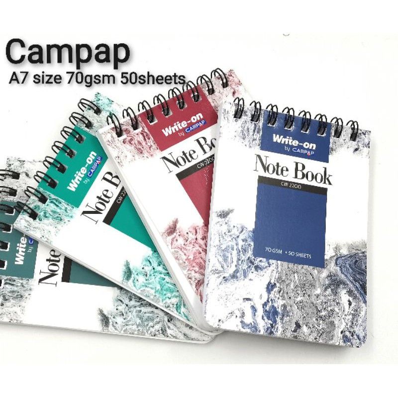 CAMPAP NOTE BOOK A7 SIZE 70GSM 50SHEETS