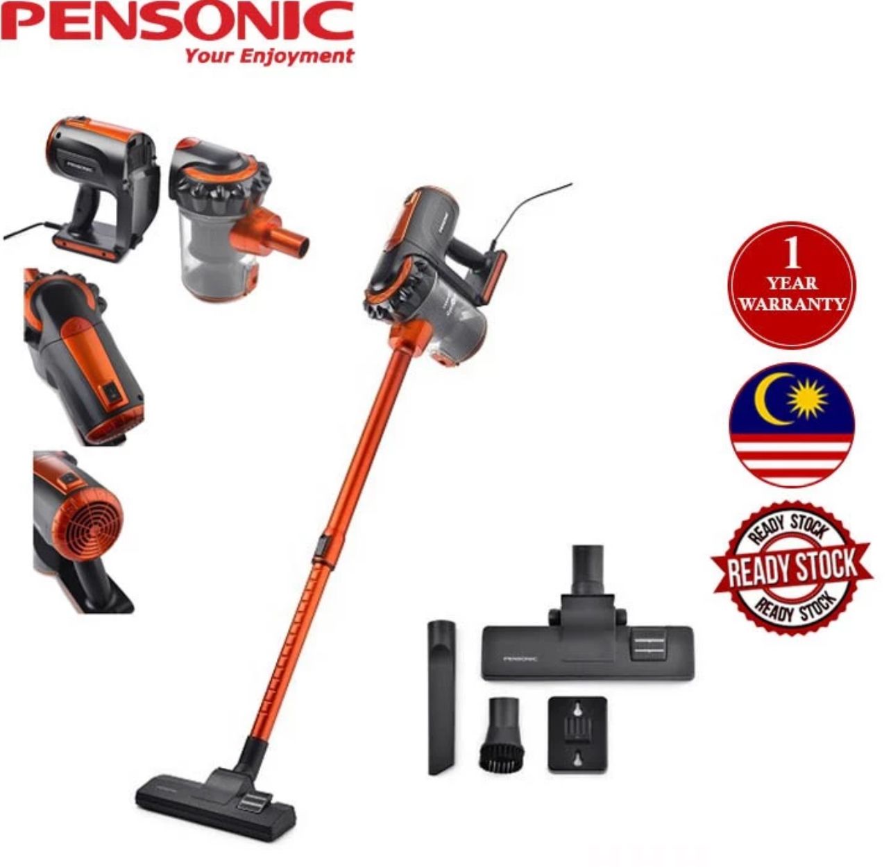 PENSONIC Handheld Vacuum Cleaner Vacuum Stick Penyedup Habuk Vakum PVC-1000H / Khind Vacuum Cleaner
