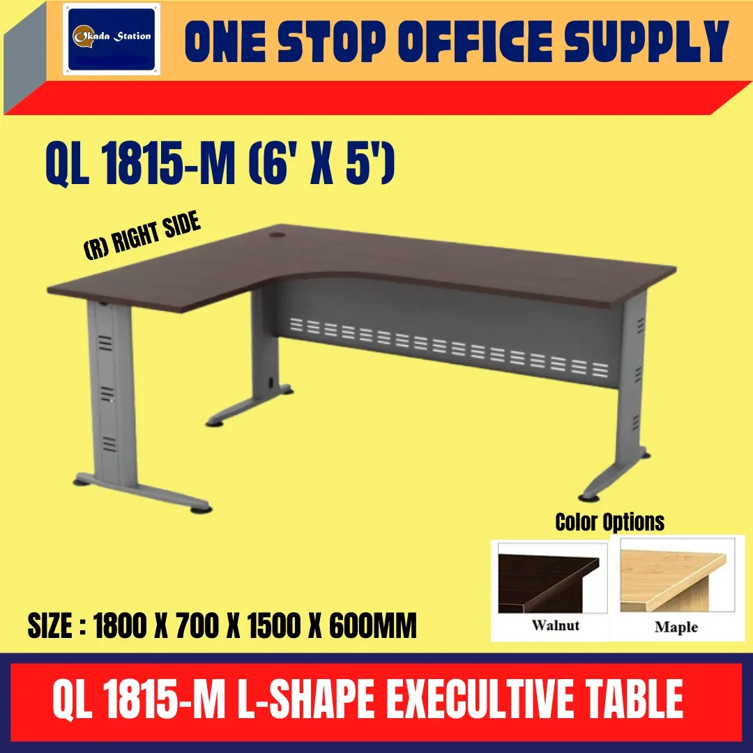 QL-1815 EXECULTIVE L-SHAPE TABLE -6' X5' / L-SHAPE TABLE / OFFICE TABLE / QL-1815 / QL1815