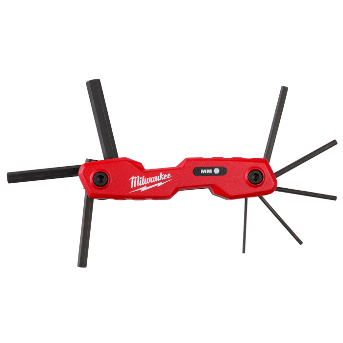 Milwaukee 8-Key Folding Hex Key Set - Metric 48-22-2182