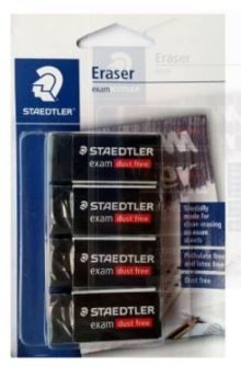 Eraser Staedtler Exam Dust Free 43mm 526E30BK4 MY (Pack of 4)