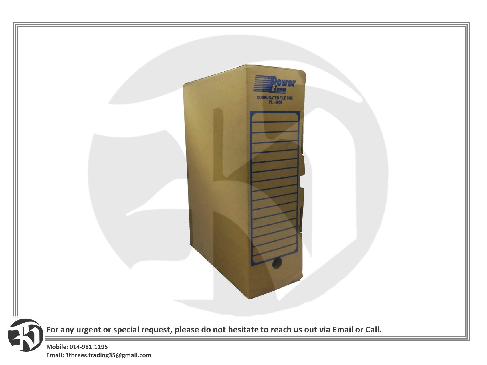 corrugated file box PL-6036