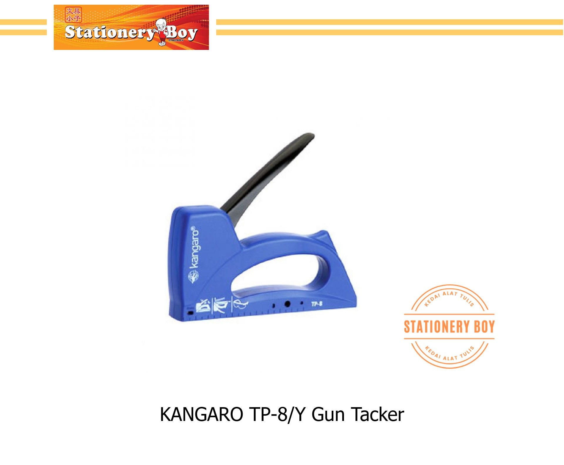 KANGARO TP-8/Y Gun Tacker / Stapler Tembak