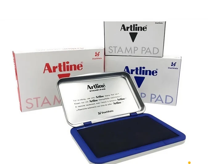 ARTLINE EHJ-2 NO.0 STAMP PAD BLACK, BLUE & RED (BOX OF 12PCS)
